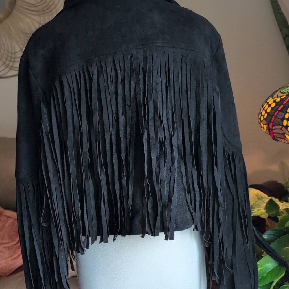 Black Fringe Jacket - Picture 4 of 8